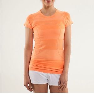 Lululemon Run: Swiftly Tech Short Sleeve
Color -Pizzaz NWT